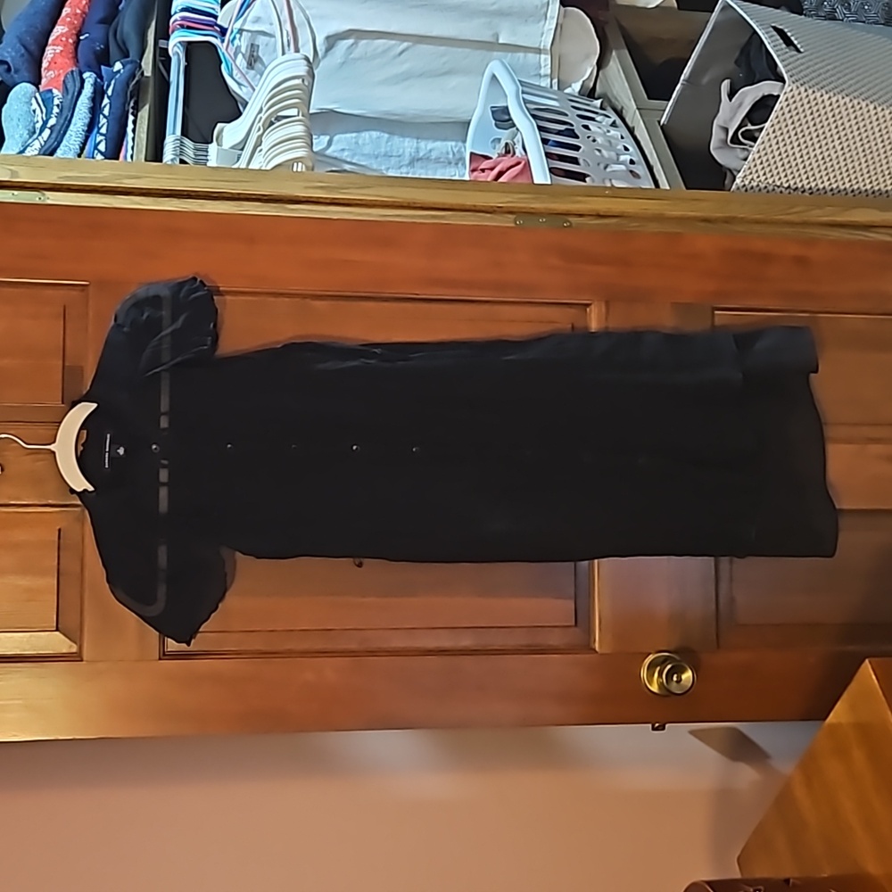 Black dress and slip